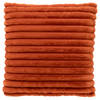 Dutch Decor - HAZEL - Kussenhoes 50x50 cm - effen kleur - strepen - heerlijk zacht - Potters Clay - oranje