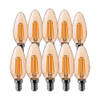 V-TAC VT-1955-N 10 Set E14 LED Lampen - Amber - Kaars - IP20 - 4W - 350 Lumen - 2200K