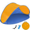 Pop up strandtent beach shelter blauw-oranje 401681