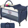 tectake reisbed babybed campingbed reisbedje Dodo blauw - 402201 - 132x75x104cm incl. draagtas