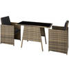 tectake -zitgroep Lausanne-Wicker tuinset-natuur- 403733