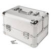 tectake® - Beautycase - Afsluitbaar - Zilver - 401068