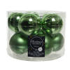 10x stuks glazen kerstballen groen 6 cm mat/glans - Kerstbal