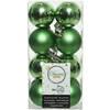 16x stuks kunststof kerstballen groen 4 cm glans/mat - Kerstbal