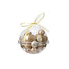 30x stuks kleine kunststof kerstballen bruin/goud/champagne 3 cm - Kerstbal