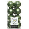 16x stuks kunststof kerstballen mos groen 4 cm glans/mat - Kerstbal