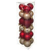 Atmosphera Kerstballen - 18x - rood/goud - mix - kunststof - 3 cm - Kerstbal