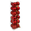 Atmosphera Kerstballen - rood - 18ST - glans en mat - 3 cm - kunststof - Kerstbal