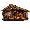 Feeric Christmas Complete verlichte kerststal - 17,8 x 8,5 x 31,5 cm - Kerststallen