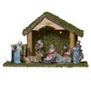 Complete verlichte kerststal inclusief kerststal beelden L32 x B13 x H20 cm - Kerststallen