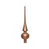 Glazen kerstboom piek toffee bruin mat 26 cm - kerstboompieken