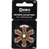 Widex Hoortoestel batterijen 1 pakjes 6 batterijen Bruine sticker P312 gehoorapparaat