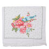 Clayre & Eef Gastendoekje 40x66 cm Wit Roze Katoen Rechthoek Bloemen Toilet Handdoek Wit Toilet Handdoek