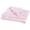 Polyester fleece deken/dekentje/plaid 130 x 160 cm roze - Plaids