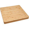 Grote snijplank/serveerplank vierkant 37 x 3,5 cm van bamboe hout - Snijplanken