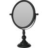 Make-up spiegel/scheerspiegel op voet 25 x 10 x 33 cm zwart - Make-up spiegeltjes