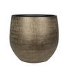 Steege Plantenpot/bloempot - keramiek - metal goud - 27 x 28 cm - Plantenpotten