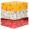 Bellatio Decorations - 9x luxe kerst cadeaupapier rollen in 3-stijlen - Cadeaupapier