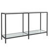 vidaXL Wandtafel 140x35x75,5 cm gehard glas wit