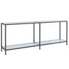 vidaXL Wandtafel 200x35x75,5 cm gehard glas wit