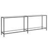 vidaXL Wandtafel 220x35x75,5 cm gehard glas transparant