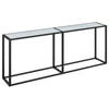 vidaXL Wandtafel 200x35x75,5 cm gehard glas witmarmerkleurig