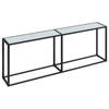 vidaXL Wandtafel 220x35x75,5 cm gehard glas witmarmerkleurig