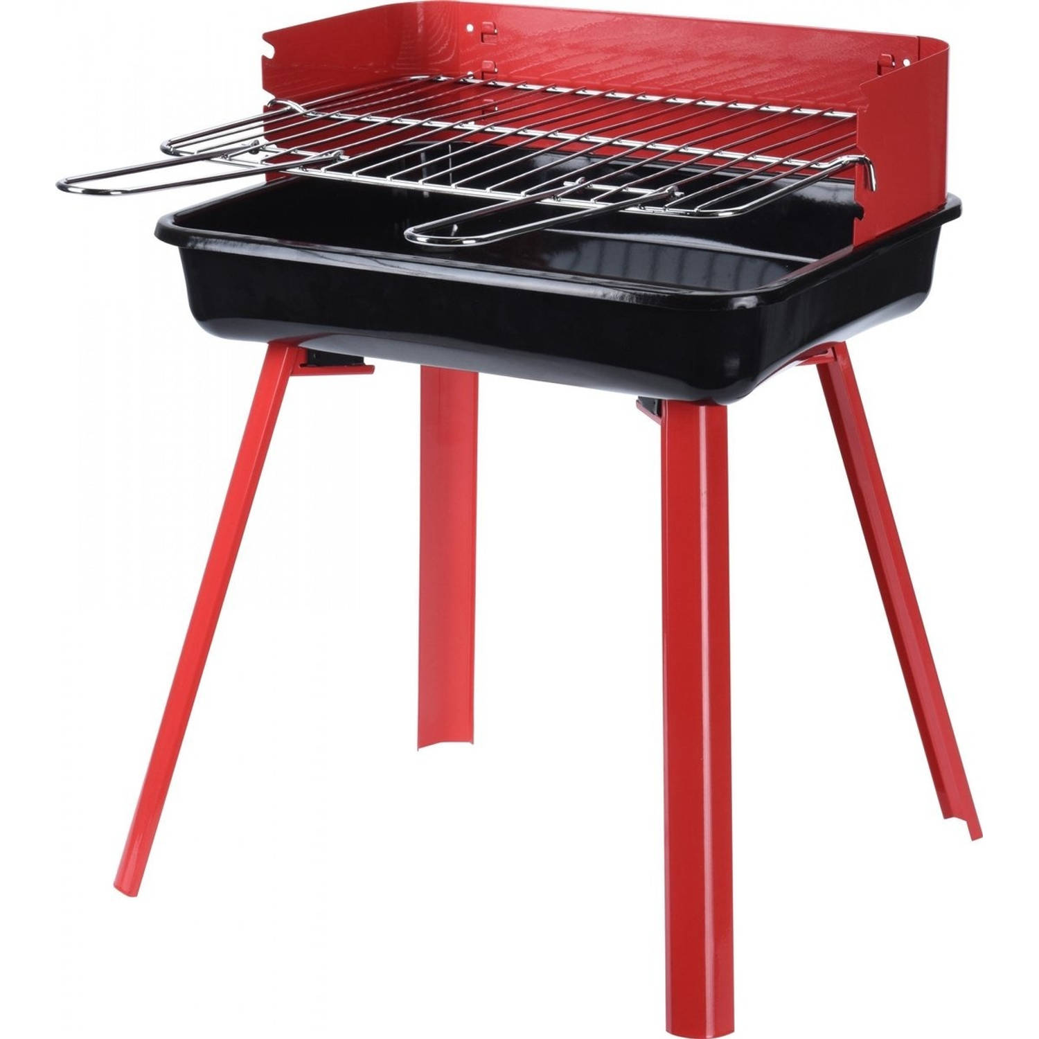 Bbq Houtskoolbarbecue - Grilloppervlak 33 X 26 Cm - Rood - Compact