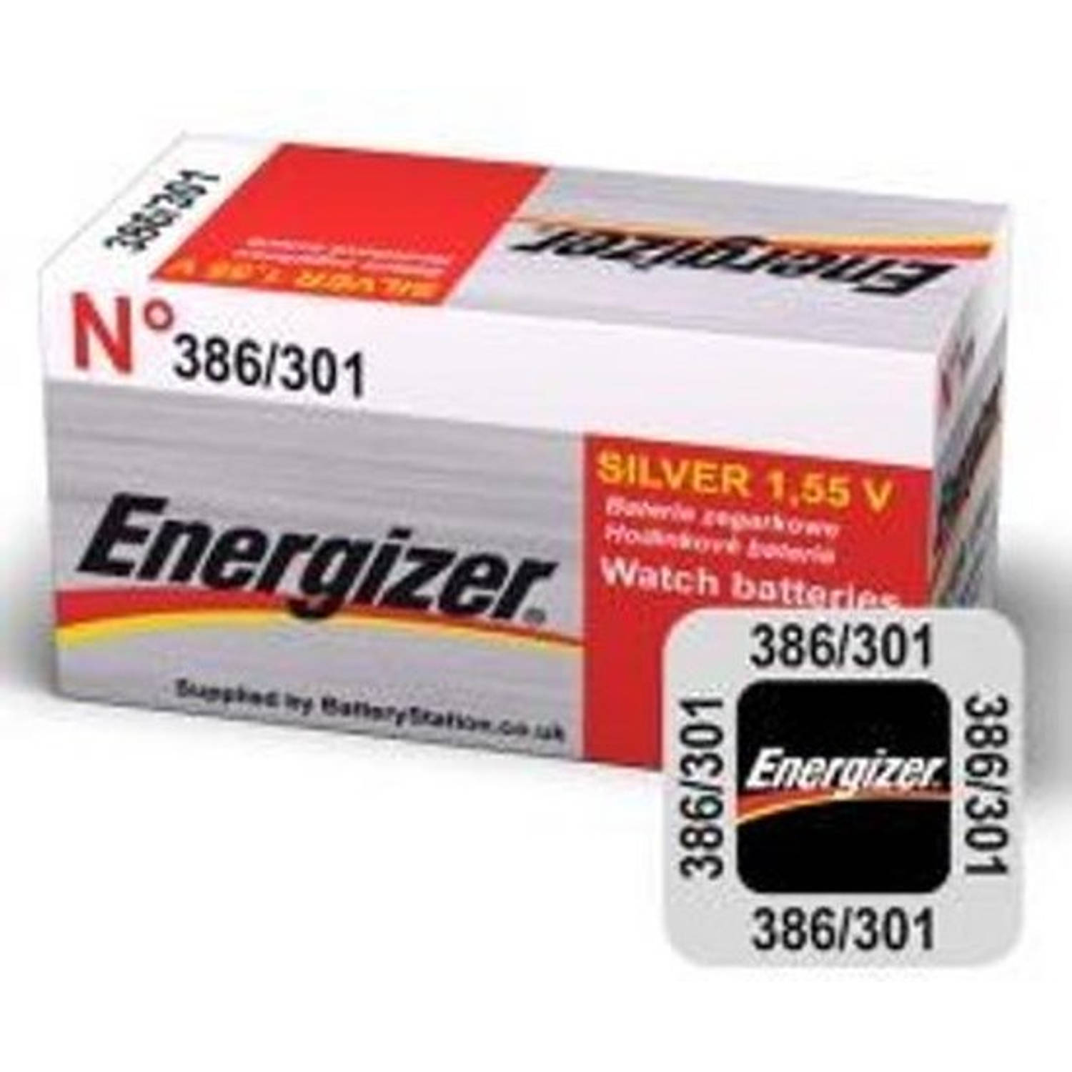 Energizer Silver Oxide Knoopcel Batterij301-386 Forniturenpack