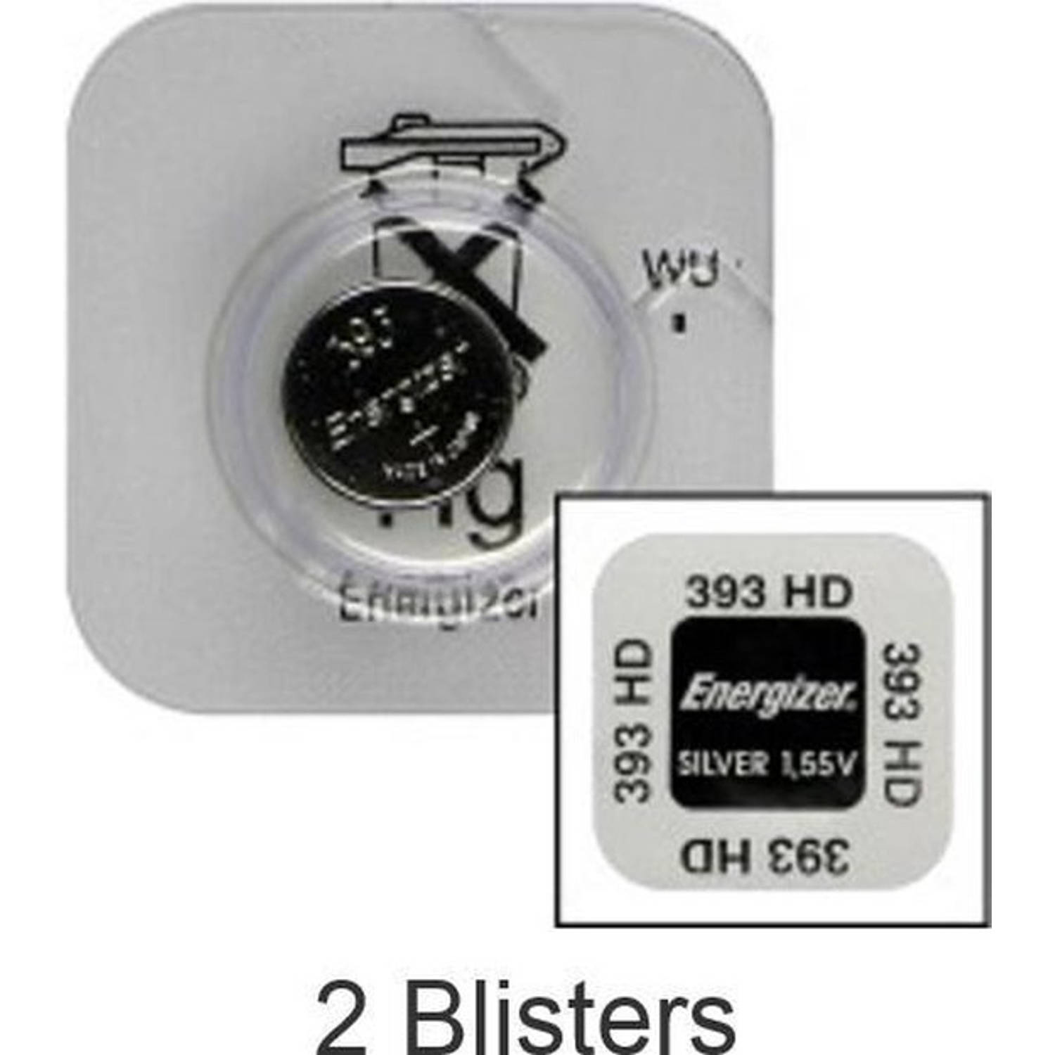 2 Stuks (2 Blisters A 1 Stuk) Energizer 309-393 Knoopcel Zilver-oxide Batterij (S) 1,55 V