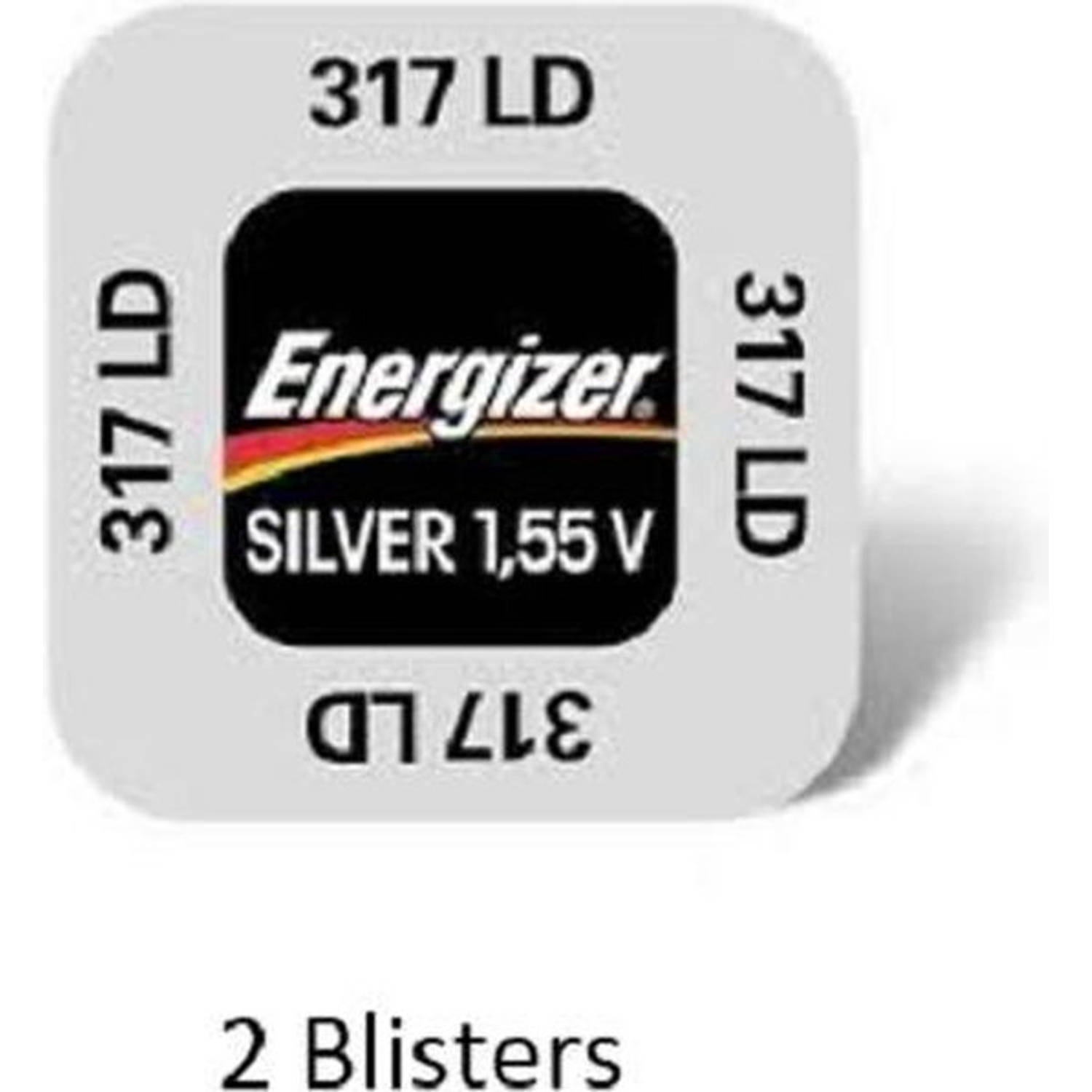 2 Stuks (2 Blisters A 1 Stuk)energizer Zilver Oxide Knoopcel 317 Ld 1.55v