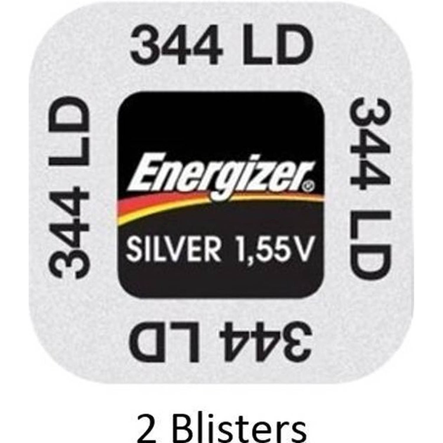 2 Stuks (2 Blisters A 1 Stuk) Energizer Zilver Oxide Knoopcel 344-350 Ld 1.55v