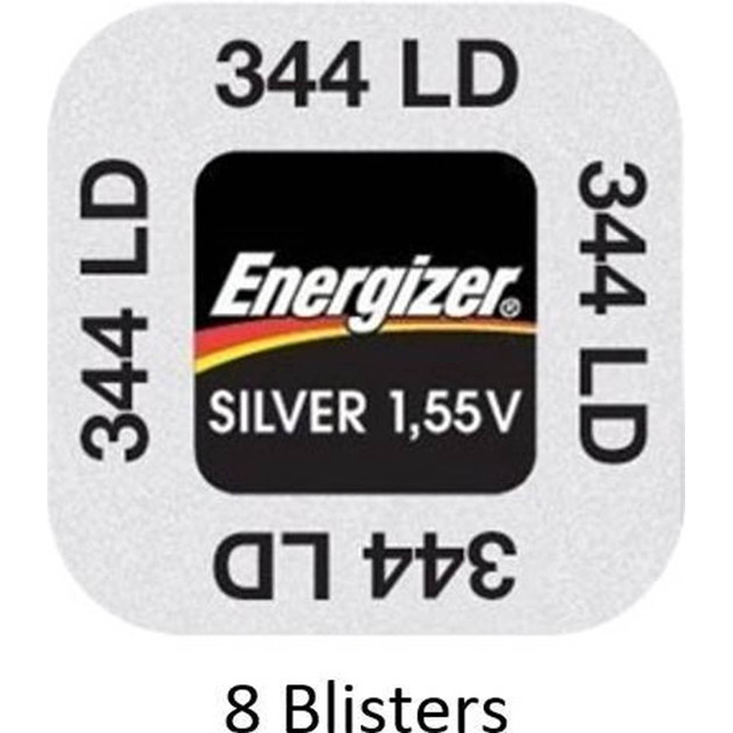 8 Stuks (8 Blisters A 1 Stuk) Energizer Zilver Oxide Knoopcel 344-350 Ld 1.55v