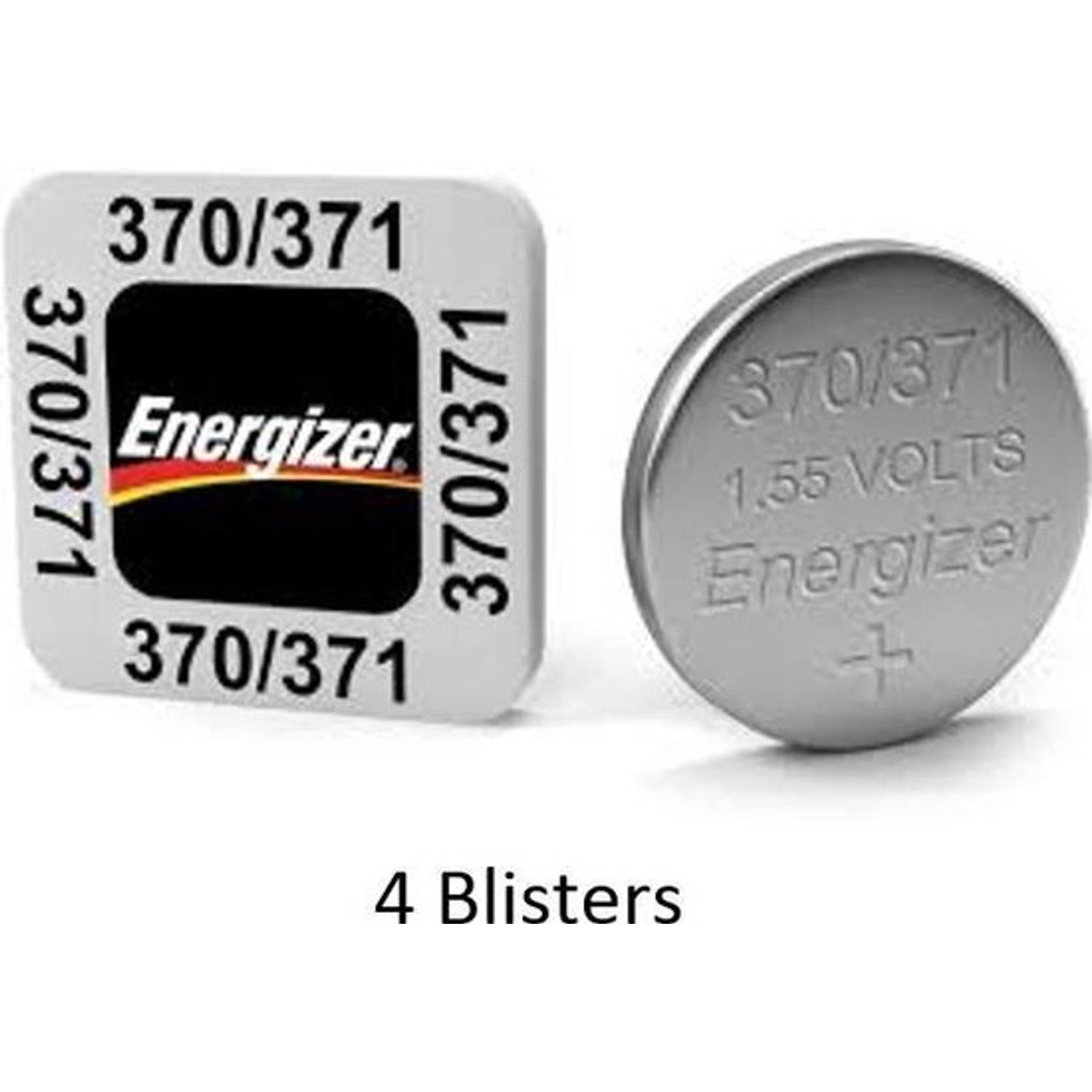 4 stuks (4 blisters a 1 stuk) Energizer 370/371 SR69 1.55V knoopcel batterij
