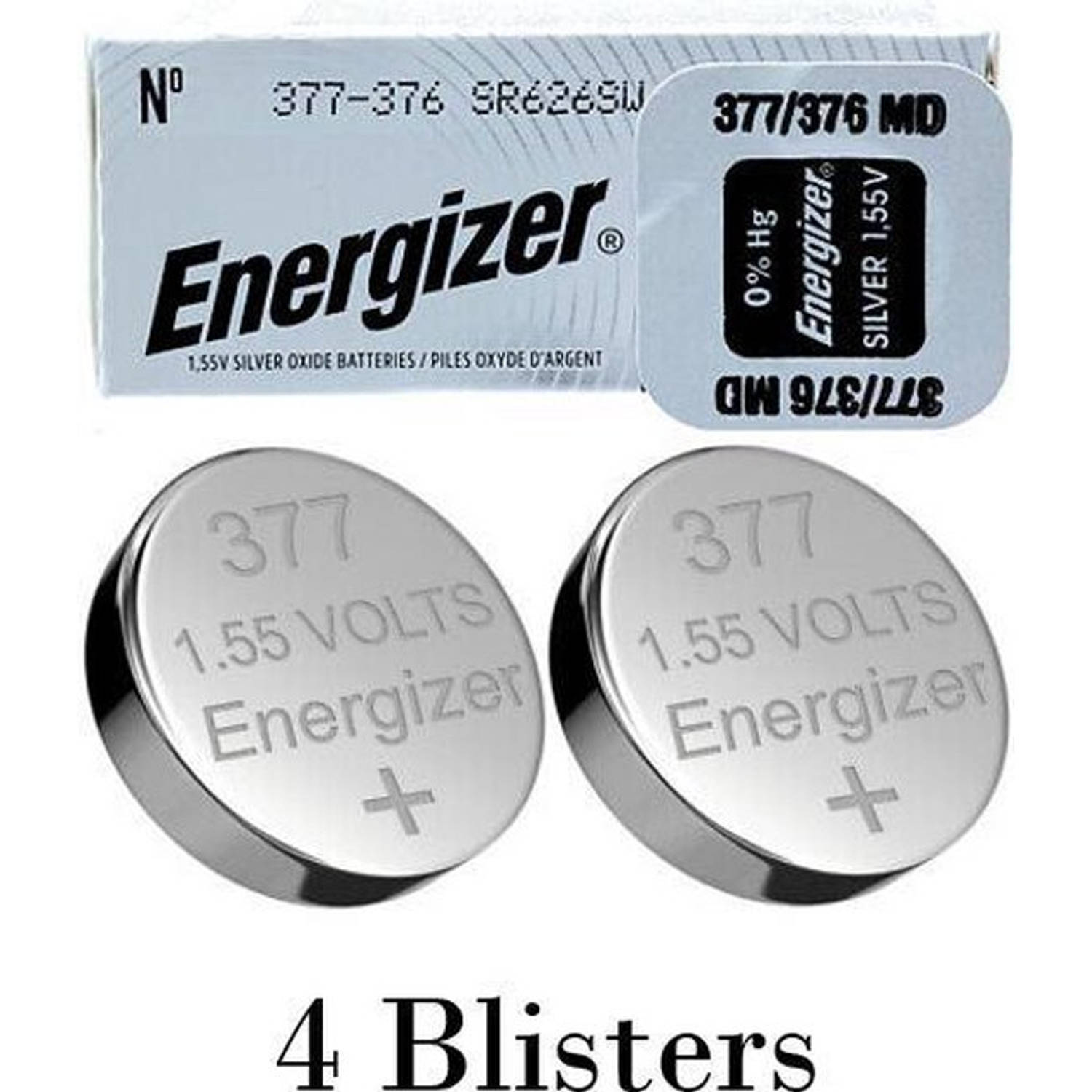 huwelijk rots Knuppel 4 stuks (4 blisters a 1 stuk) Energizer 376/377 MD 1.55V knoopcel batterij  | Blokker