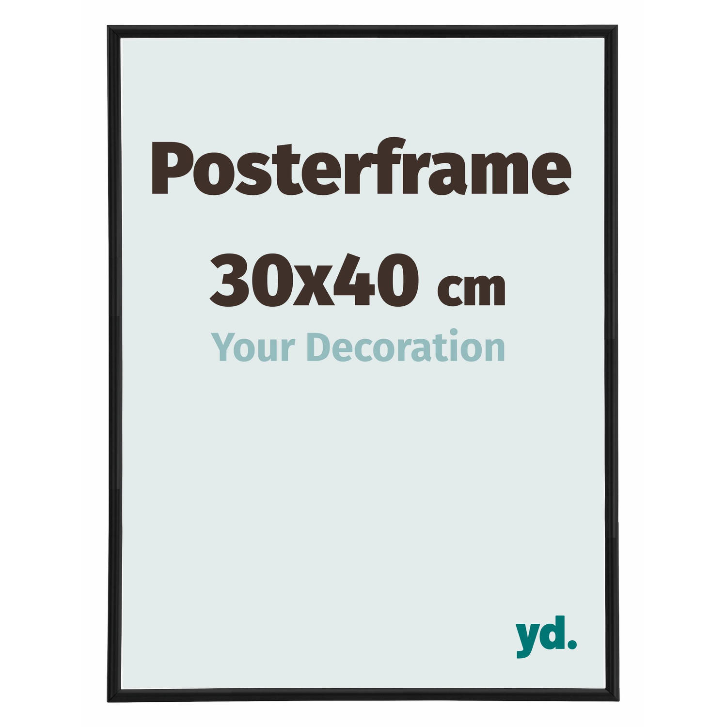 Posterlijst 30x40cm Zwart Mat Kunststof