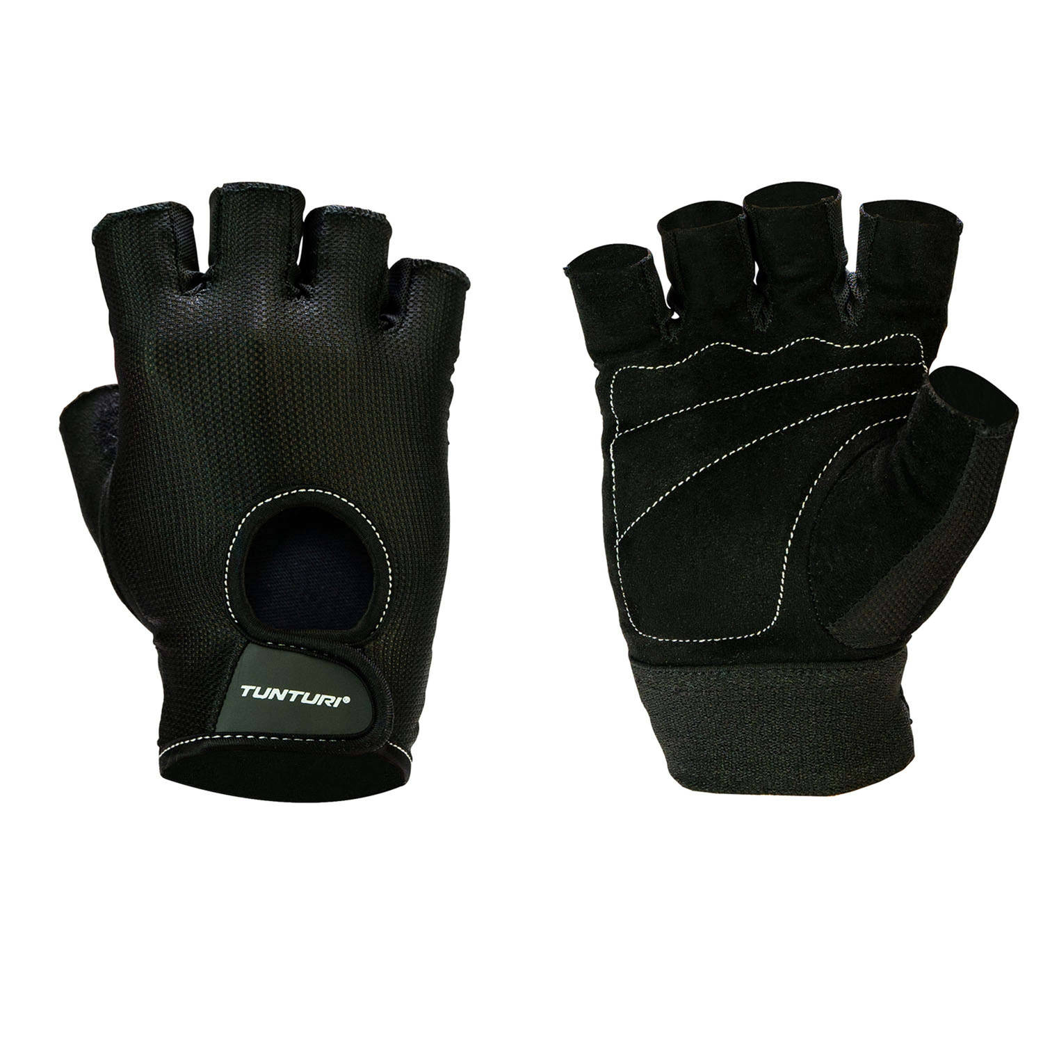 Tunturi fitness handschoenen polyester-nylon zwart maat L