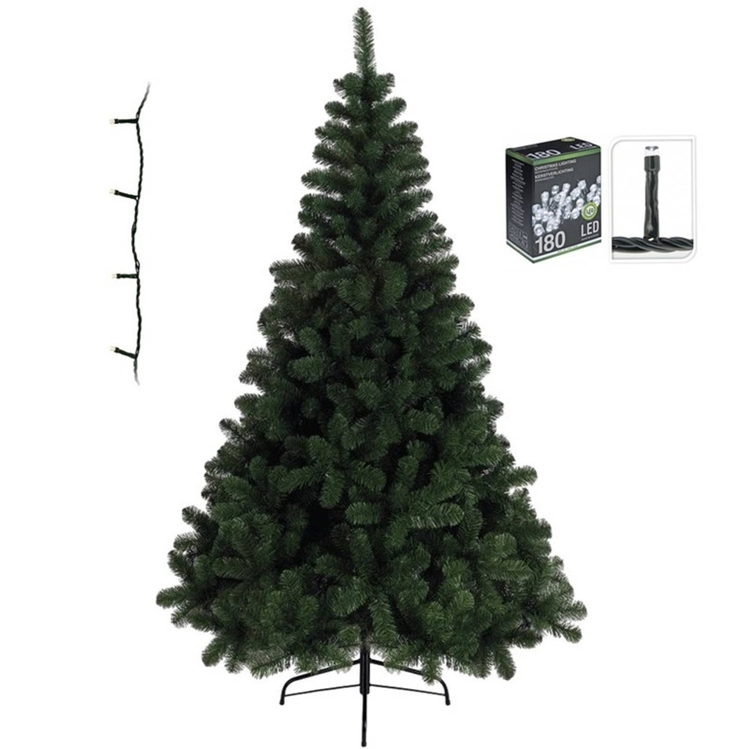 verbannen domein Op tijd Kunst kerstboom Imperial Pine 120 cm met warm witte verlichting -  Kunstkerstboom | Blokker