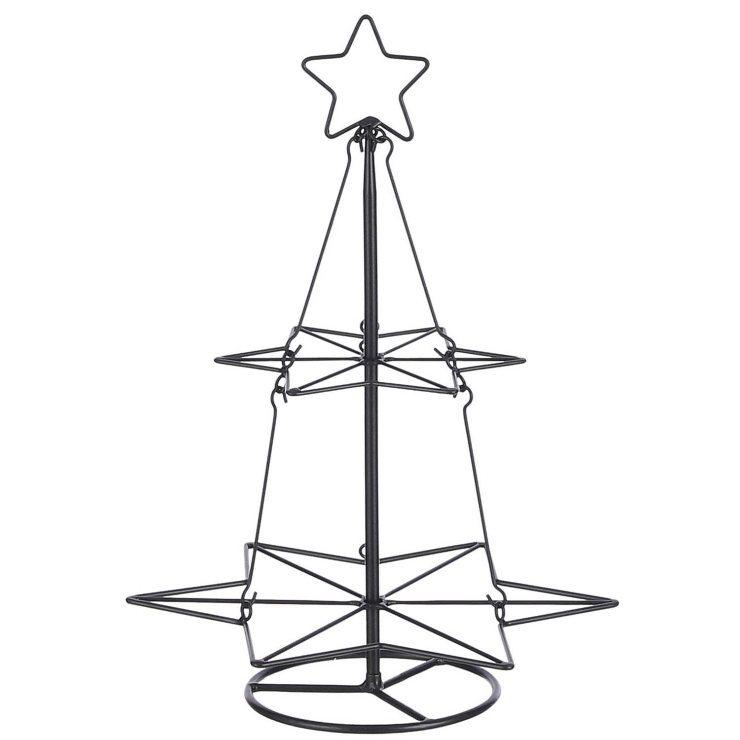 vocaal Bestrooi maag Metalen decoratie kerstboom zwart 40 cm kerstballen standaard/rekje -  Kunstkerstboom | Blokker