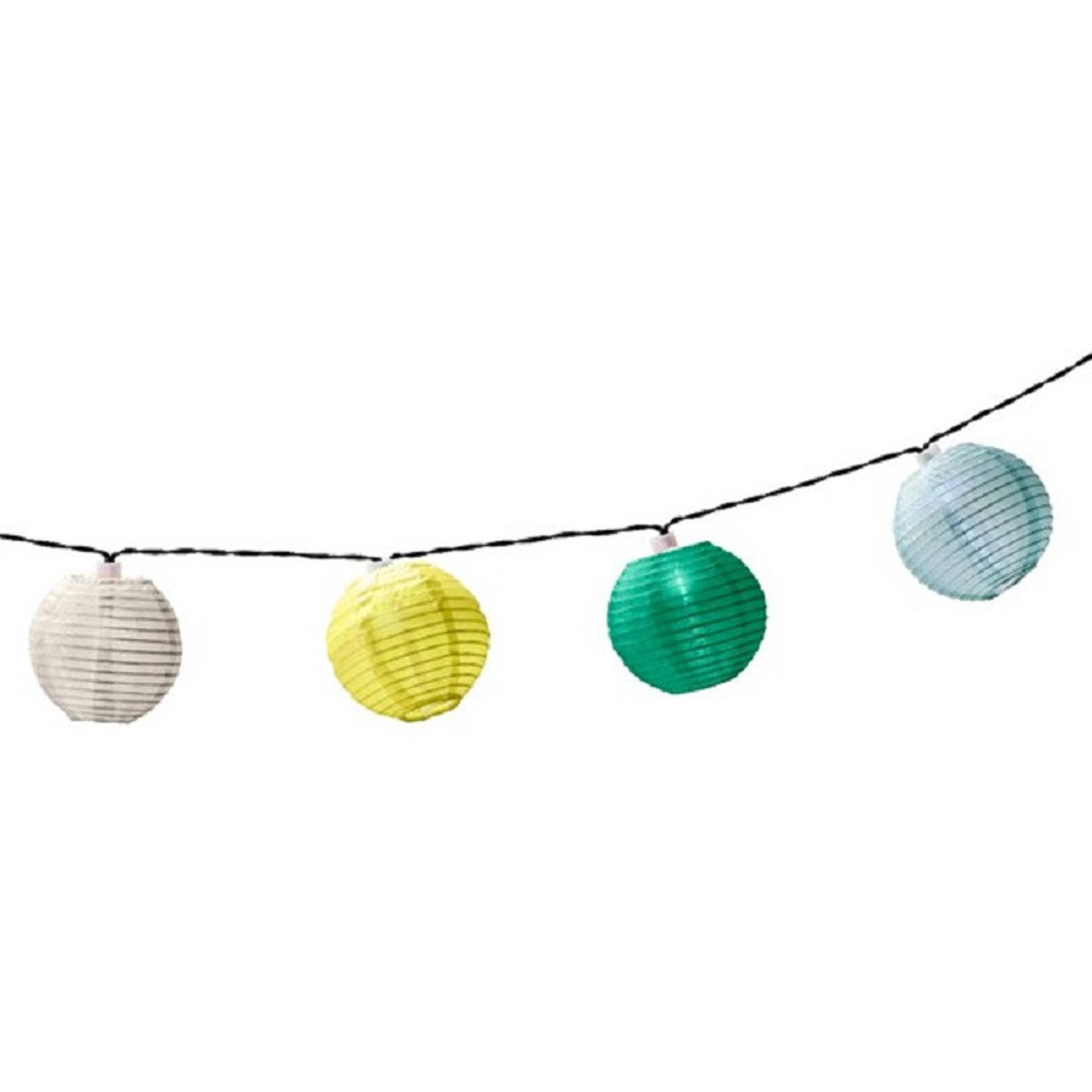Solar Lampion Tuinverlichting-feestverlichting Wit, Geel, Groen, Lichtblauw 3.5m Lichtsnoeren