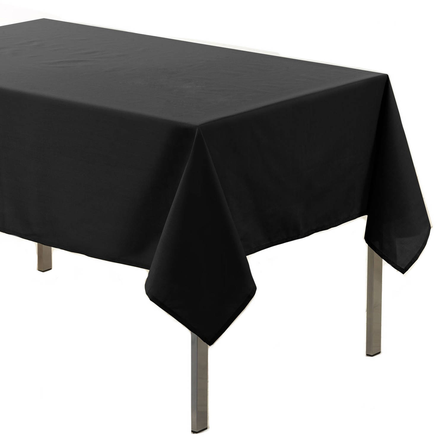 restjes Lodge Hoorzitting Tafelkleed/tafellaken zwart 140 x 250 cm textiel/stof - Feesttafelkleden |  Blokker