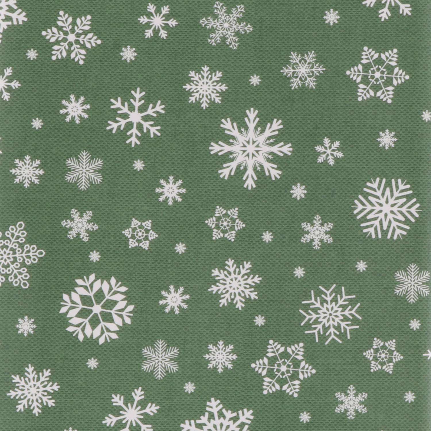 Verwisselbaar bubbel monster Kerst tafelzeil/tafelkleed groen met witte sneeuwvlokken print 140 x 220 cm  - Tafellakens | Blokker
