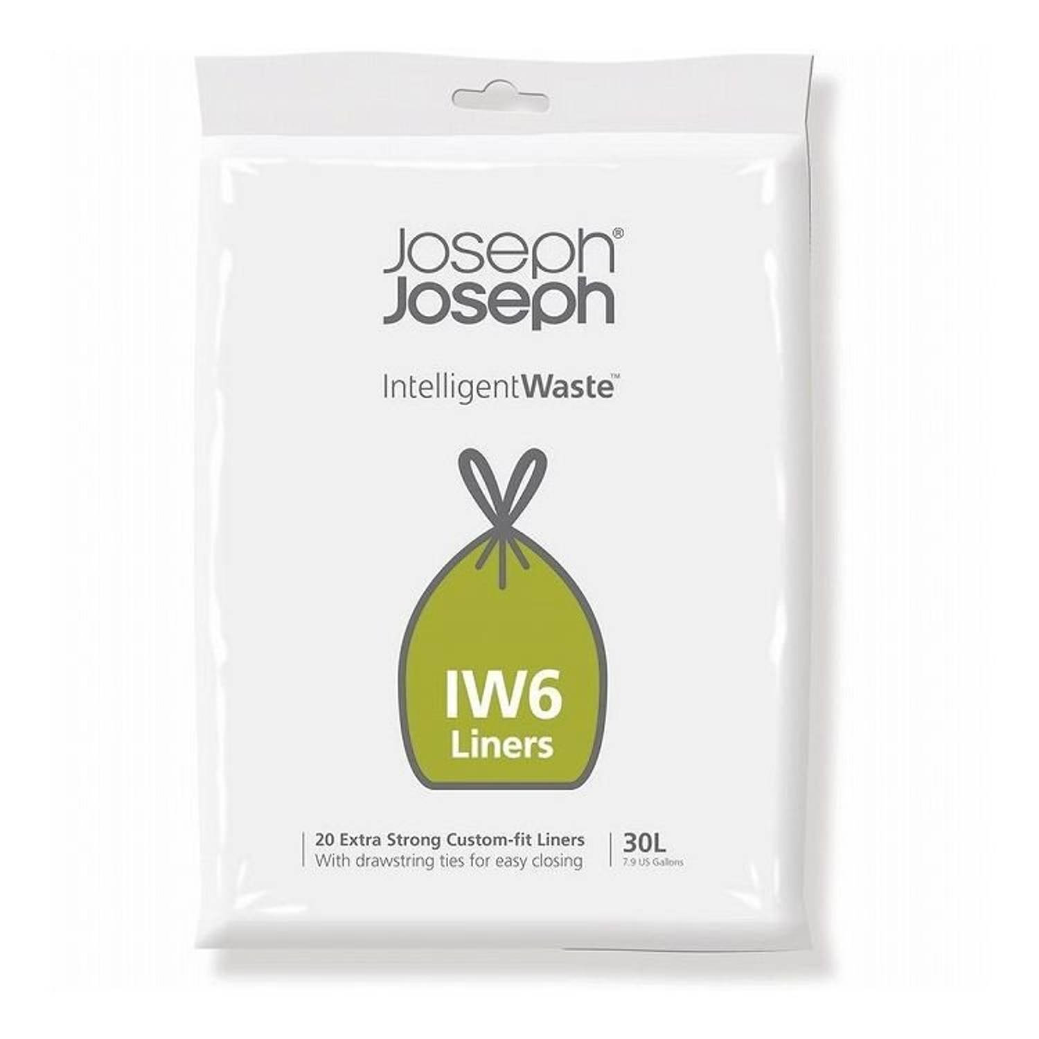 Joseph Joseph - Afvalzak, IW6, Transparant, 30 L, 20 Stuks - Joseph Joseph Intelligent Waste