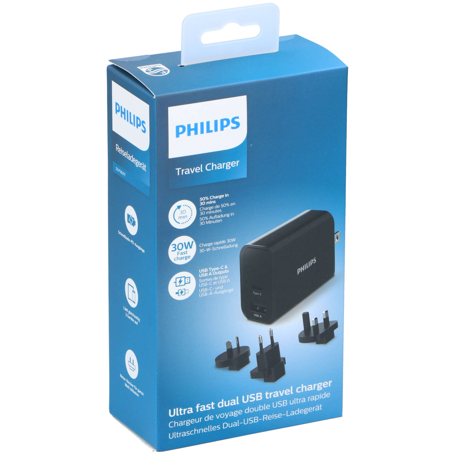 Sociaal smog Regenjas PHILIPS - USB Reisstekker - DLP2621T/0 - 4 Stekkers - UK, EU, AU, USA |  Blokker
