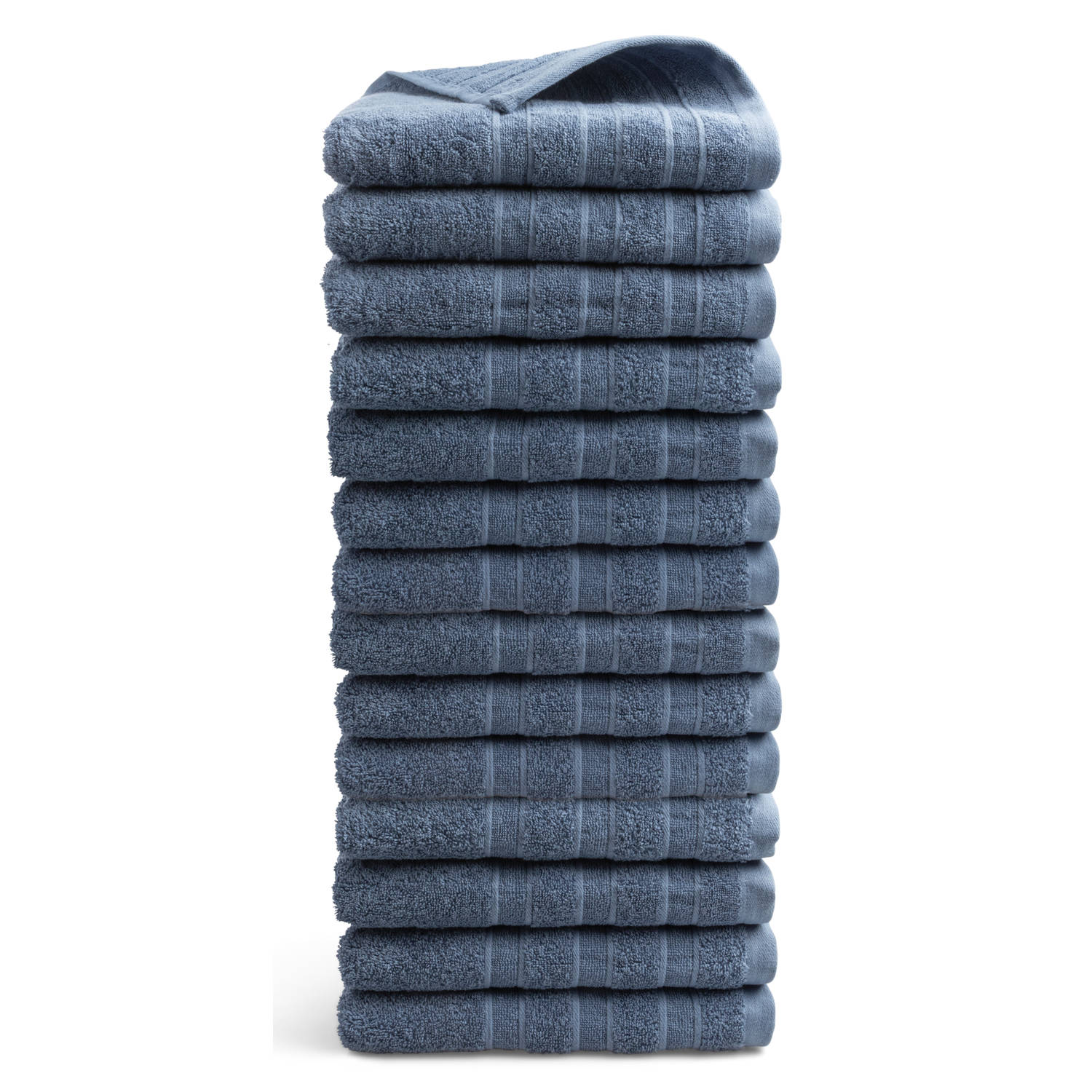 Luxe badtextiel - set van 14 - handdoeken 50x100 cm - blauw