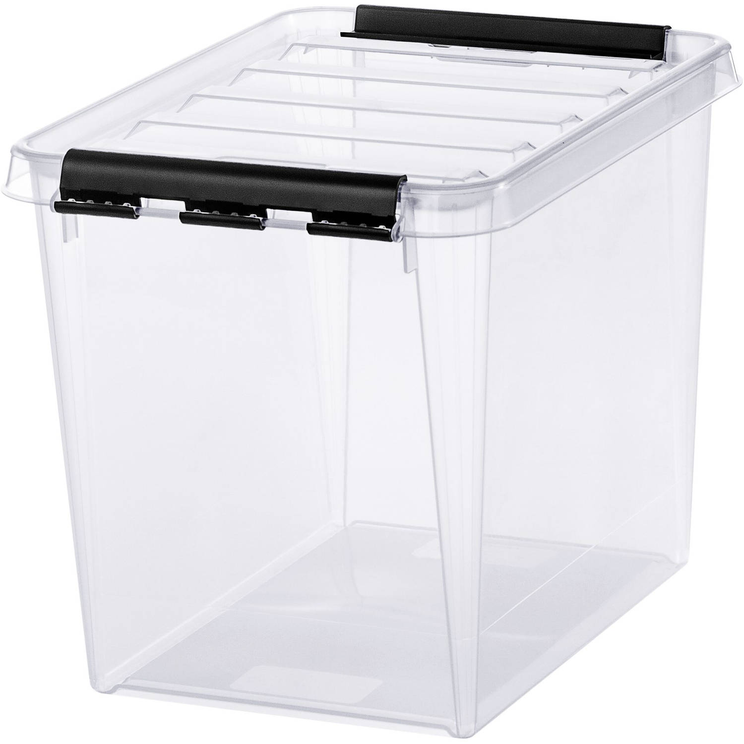 Orthex Opbergboxen met deksel 14 liter hoog - Transparant - Stapelbaar - 14 liter hoog (25 x 34 x 27 cm)