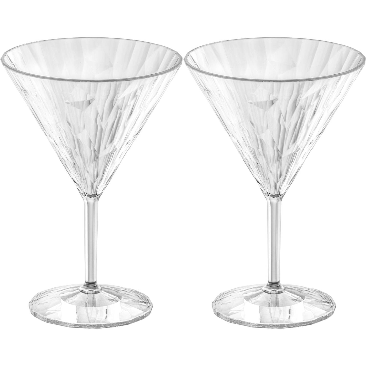 Martiniglas, 0.25 L, Set van 2, Organic, Transparant - Koziol | Club No. 12