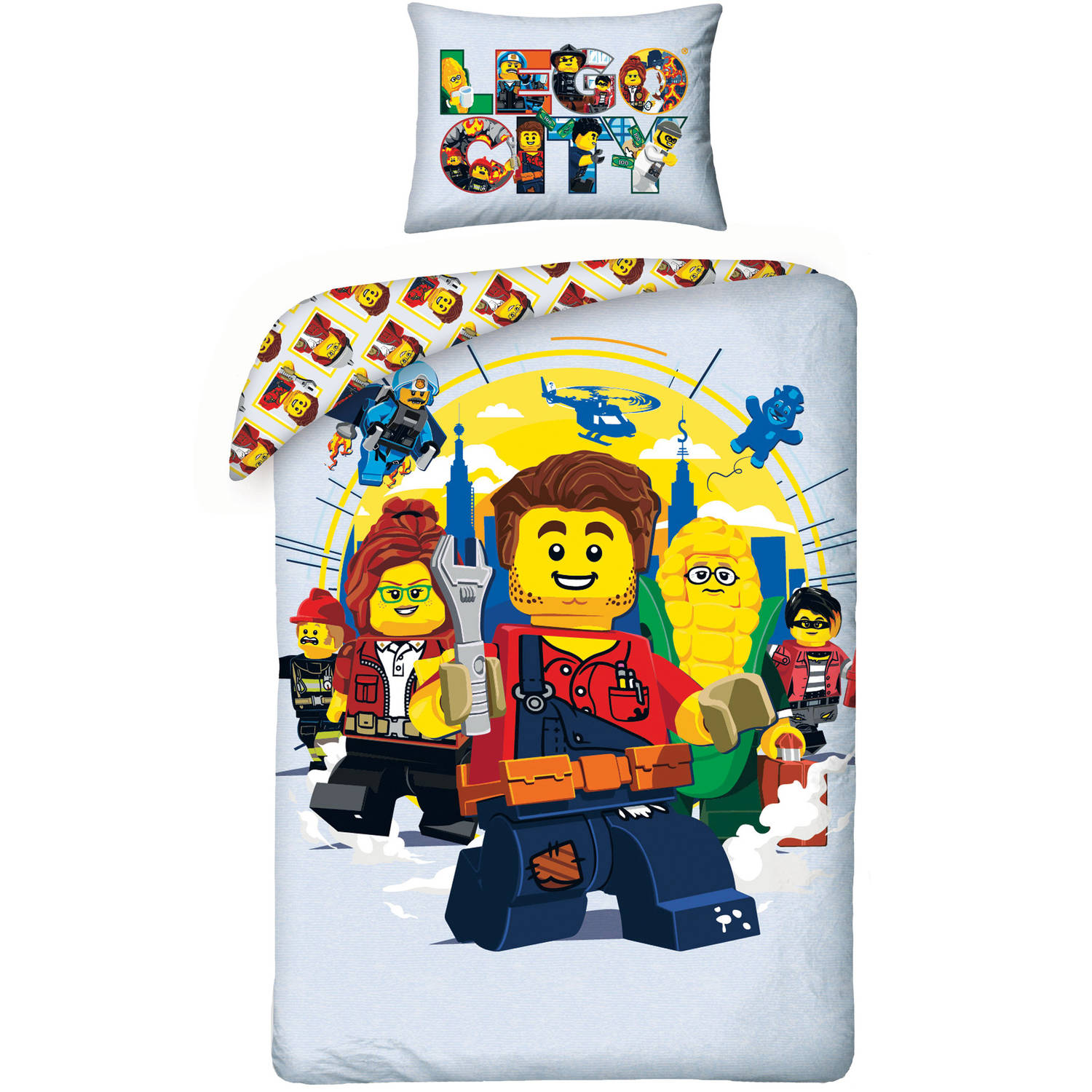 Lego City Dekbedovertrek - Eenpersoons - 140 X 200 Cm - Katoen