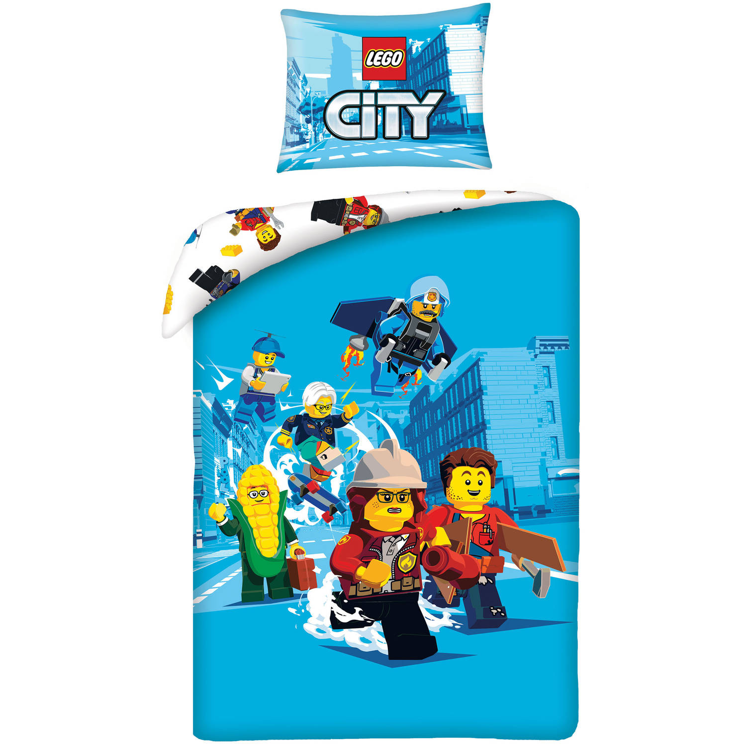 Lego City Dekbedovertrek, Adventures - Eenpersoons - 140 x 200 cm - Katoen