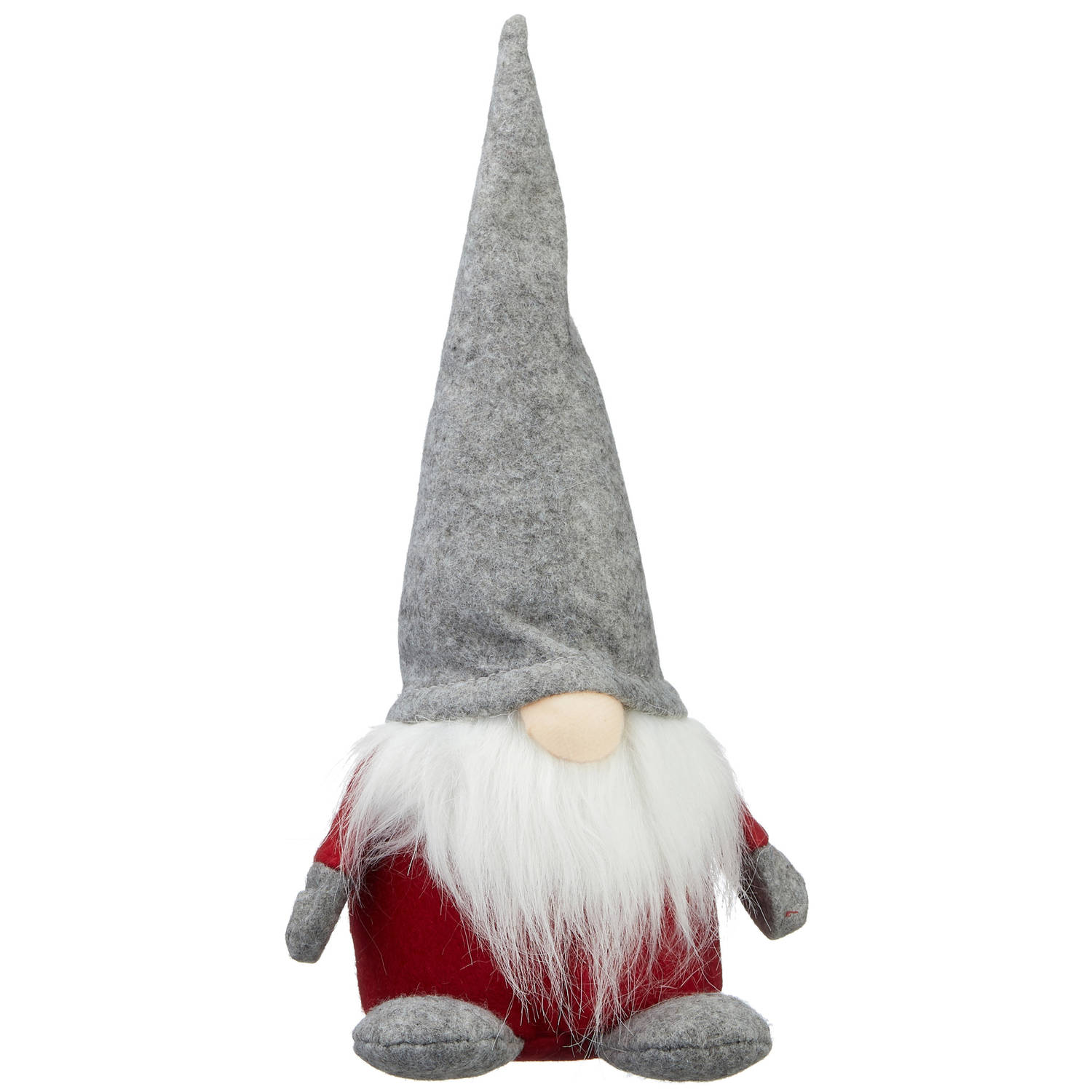 Pluche Gnome-dwerg Decoratie Pop-knuffel Met Grijze Muts 30 Cm Kerstman Pop